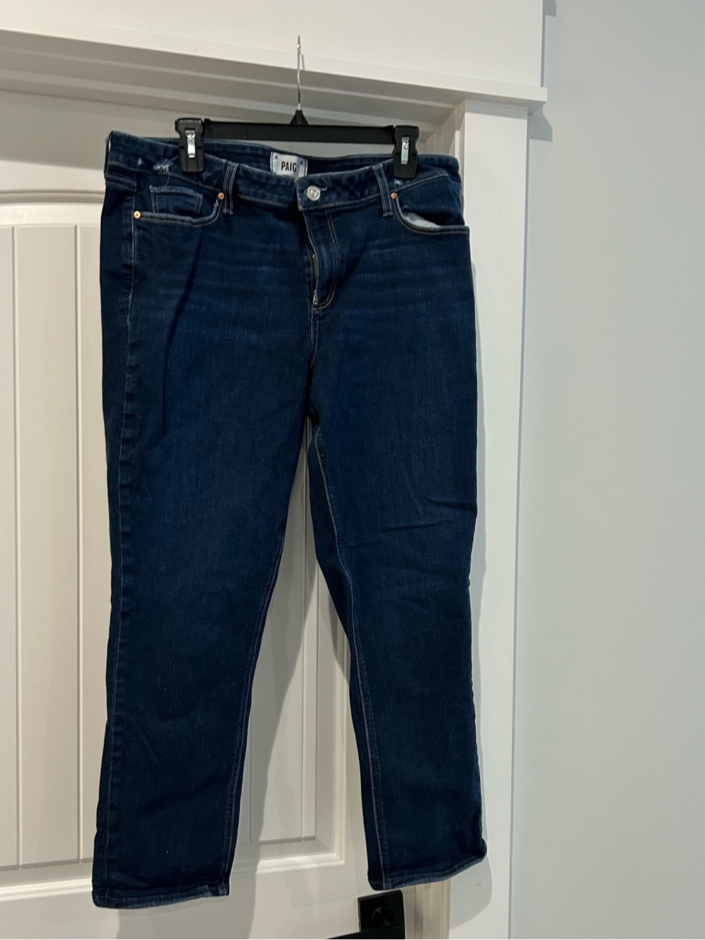 PAIGE Dark Indigo Straight-Leg Women's Jeans